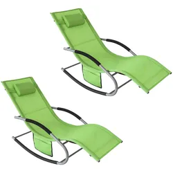 SONNENLIEGE 2 Personen, Gartenliege bis 150kg, Grün