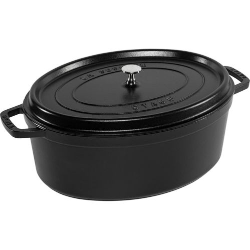 Staub La Cocotte 41cm oval schwarz, Gusseisen