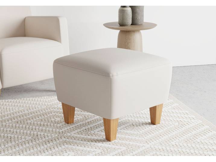 Polsterhocker SIT & MORE Bosse , beige (creme), B:56cm H:46cm, Hocker, Polsterhocker