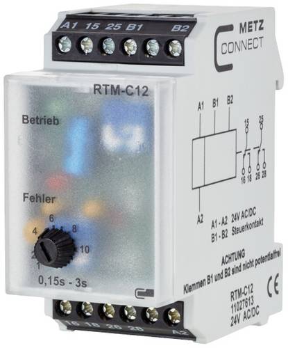 Metz Connect 11027613 RTM-C12 Zeitrelais 24 V/AC, 24 V/DC 1 St. 2 Wechsler