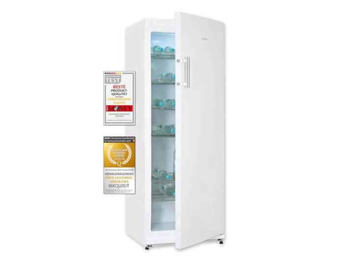 Exquisit Getränkekühlschrank GKS31-V-H-280E Weiss - Flaschenkühlschrank 296