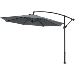 Livingandhome 3M Großer Bananen-Ampelschirm für Terrasse und Garten, Sonnenschutz und Regenschutz