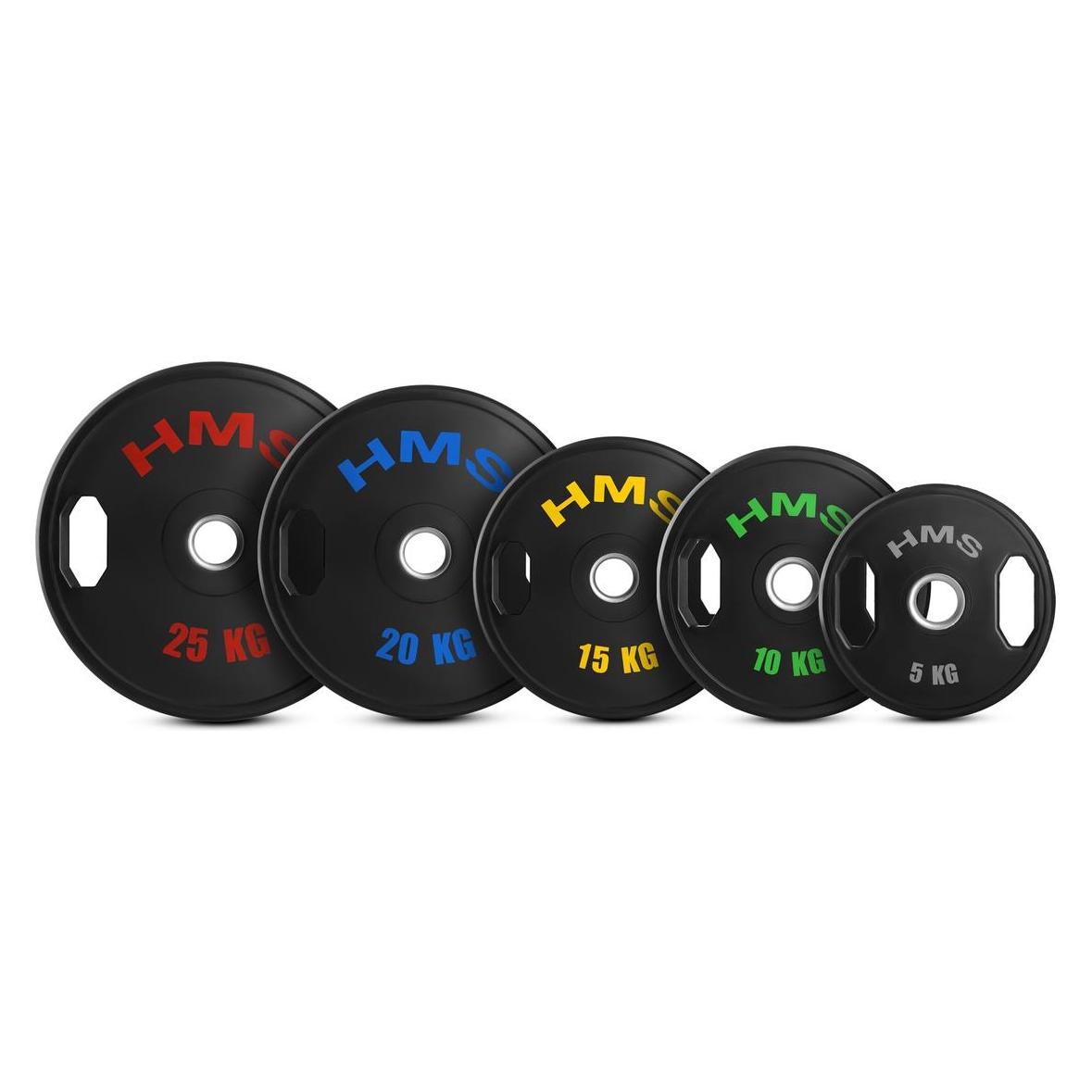 HMS TOG05 2 x 5 KG TALERZ OLIMPIJSKI OGUMOWANY 2 x 5 KG (2 x 5 kg) (57432833)