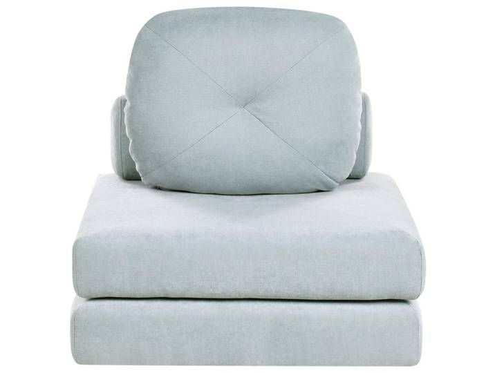 Beliani Schlafsofa 81/182 cm Hellblau Olden, Blau, 81x54x91 cm, Wohnzimmer, Sofas & Couches, Schlafsofas, Schlafsessel
