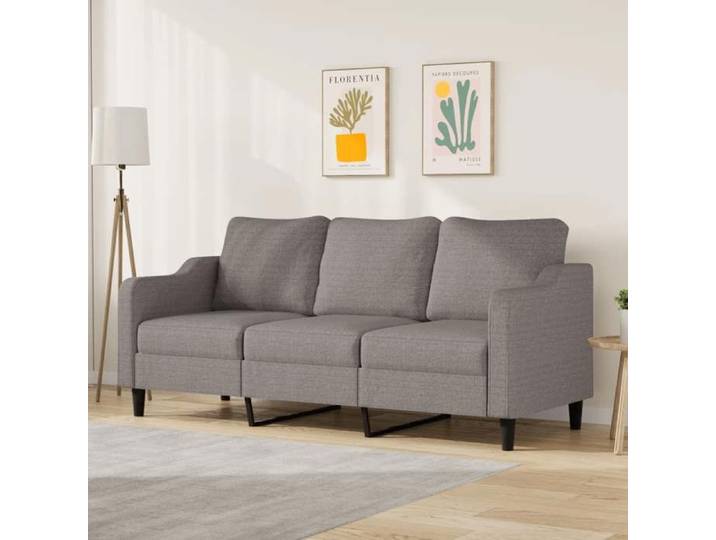 SALE 2026  Fauteuil/Chaise-Sofa Taupe - Canapé à 3 places Taupe 180cm Tissu PRO536395682