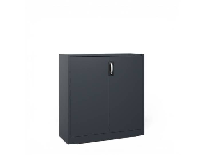 C+P Acurado Metal Cabinet, Anthracite, with key, 120 x 120 x 40 cm, New - Also perfect as a filing cabinet