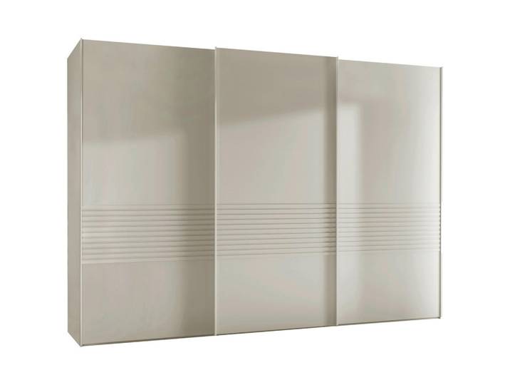 Novel Schwebetürenschrank Lugano, Weiß, 6 Fächer, 250x217x67 cm, ISO 9001, Goldenes M, in verschiedenen Größen erhältlich, individuell planbar, Schlafzimmer, Kleiderschränke, Kleiderschränke 3-türig