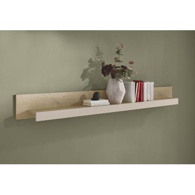 Wandboard HOME AFFAIRE "Cantara, modernes Wandregal, Hängeregal mit Ablagefach", braun (eiche cremona toro, kaschmir matt), B:200cm H:20cm T:18cm, Holzwerkstoff, Regale, Wandboard, vielseitig einsetzbar, in Eiche Evoke, Weiß oder Kaschmir erhältlich