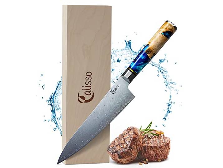 Calisso Chefmesser 67 Lagen Damaststahl - Damastmesser, Küchenmesser, Kochmesser