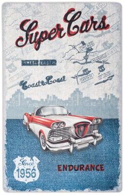 SAFAVIEH Daytona Machine Washable Slip Resistant Jana Graphic Car Rug