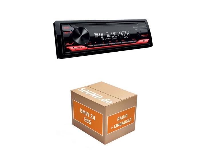 JUST SOUND best choice for caraudio Autoradio Paket JVC KD-X282DBT für BMW Z4 E85 Business Radio Bluetooth Autoradio (RDS, AM/FM Radio, Animiertes Display, Freisprecheinrichtung, 1 DIN)