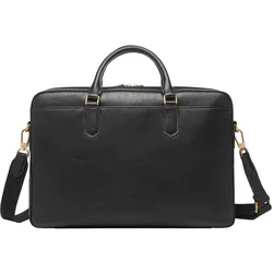 Fossil Asher Aktentasche Leder 40 cm Laptopfach (17"), Notebooktasche, Schwarz
