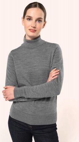 Pullover donna merino con collo dolcevita Personalizzate o neutre Kariban