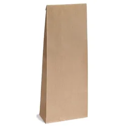 10x Blockbodenbeutel ohne Sichtfenster - 100g -  7 x 4 x 20,5 cm - Papiertüten Bodenbeutel Geschenktüte Papierbeutel Kraftpapier (100g – ohne F.)
