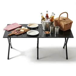 Relaxdays Campingtisch klappbar Schwarz