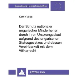 Voigt:Der Schutz nationaler ungarischer, Fachbücher von Katrin Voigt