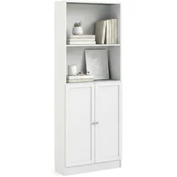 Dmora Michel - Bücherregal, 79x28x203h cm Weiß, 5 Böden