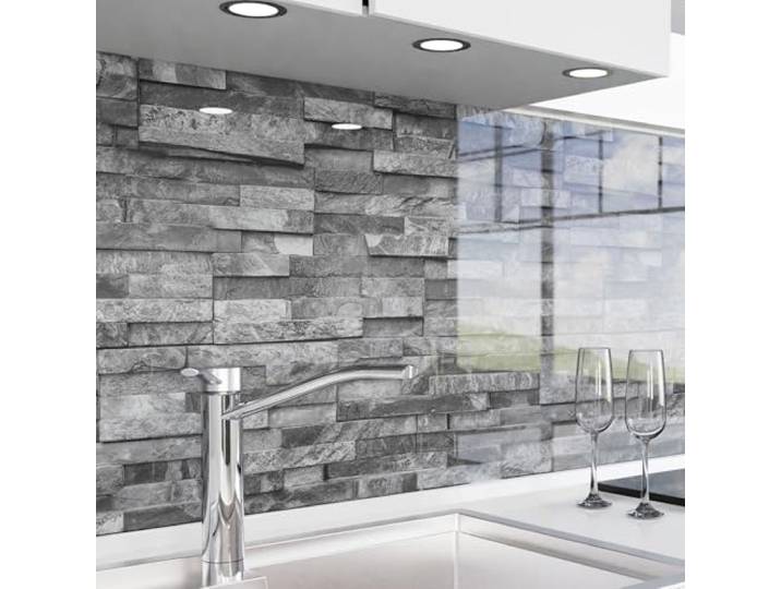 danario Küchenrückwand selbstklebend, Glasoptik 0,8 mm - Spritzschutz Küche Die smarte Alternative zu Glas. Nur bei uns: Ablösbar & mieterfreundlich. Überbrückt Fliesen