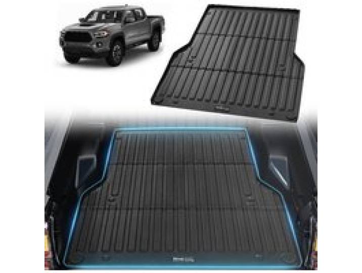 VEVOR Ladeflächenmatte für Lkw kompatibel mit Toyota Tacoma 2005–2023, TPE-Ladeflächenmatte für Lkw 1520 x 1360 x 45 mm Ladeflächen, schwarze dicke Matratze, Ideal für den Transport von Waren