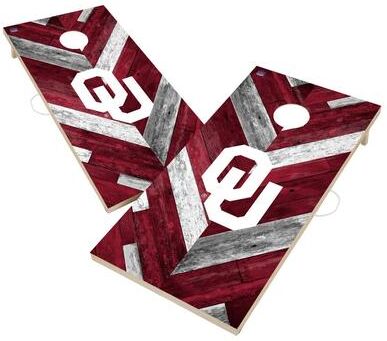 Skip's Garage Oklahoma Sooners Regulation 2x4 Cornhole Boards - V5