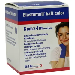 Elastomull Haft 4mx6cm Color Blau 1 ST