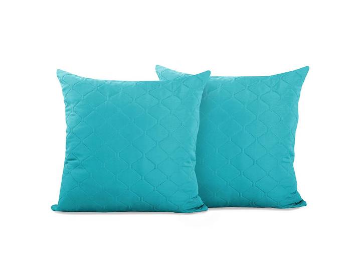 Kissenbezug Daxel 2er-Set Türkis/Türkis 40 x 40cm Microfaser