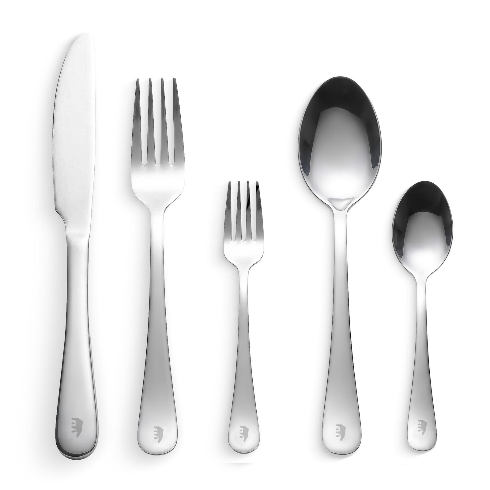 Roxlin Bestekset, 30-delig, Plain Design, Roestvrij staal, Zilverkleurig