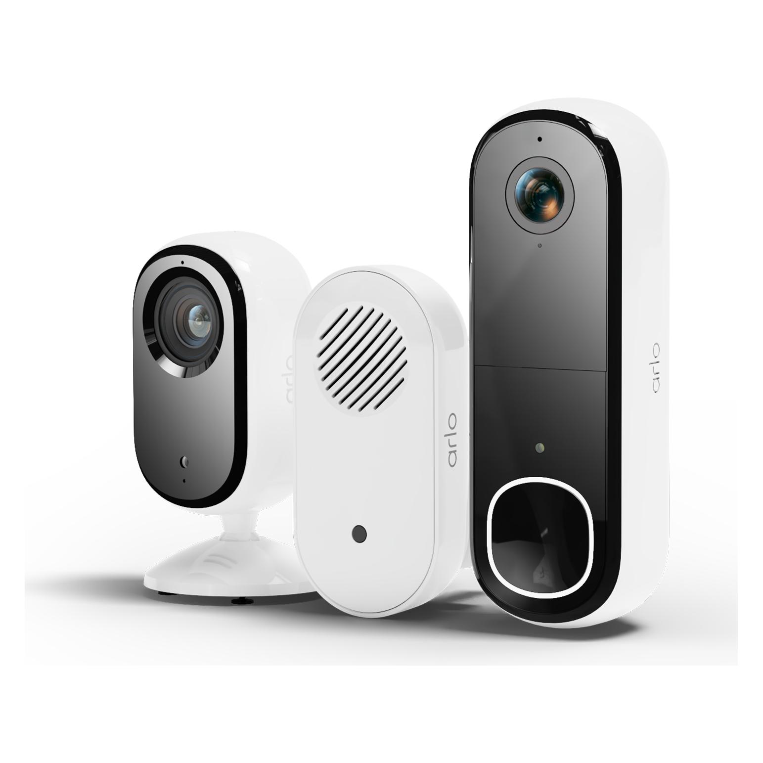 Arlo Bundle Essential 2K Indoor 1-cam + ESSENTIAL 2 Video Doorbell 2K With Chime V2 BNDL (1920 x 1080 Pixels) (BUN3060-4001EUS)