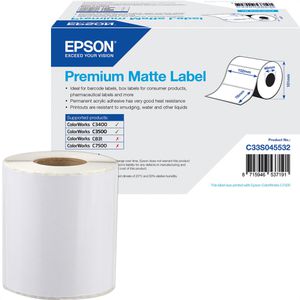 Epson Etiketten Premium Matte Label S045532, 102mm x 76mm, 440 Einzel-Etiketten, Papier, matt