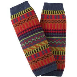 Baumwoll-Mix-Stulpen in Jacquard blau von DW-Shop, Blau