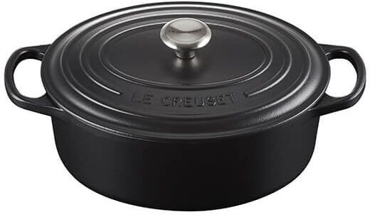 Le Creuset Signature Satin Black Cast Iron 27cm Oval Casserole