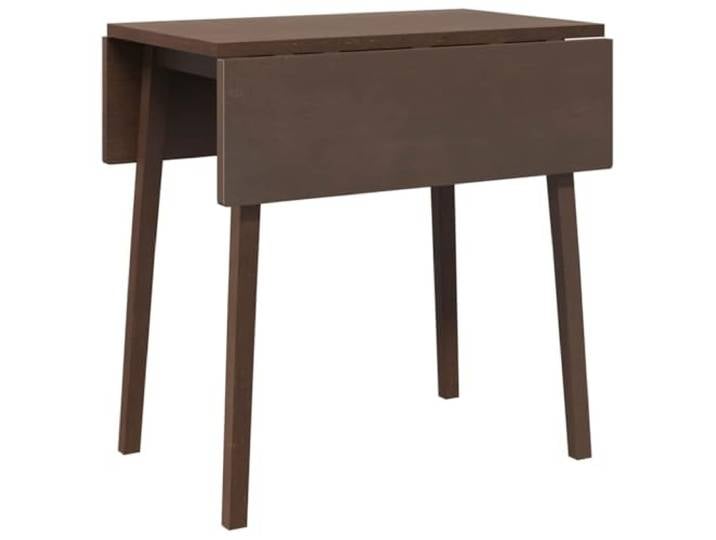 Fisinber Klappbarer Esstisch Massivholz Braun 90x75x75 cm Flexibler Klapptisch aus Gummibaum-Massivholz. Platzsparendes Design ideal für Küche, Esszimmer oder Home-Office.