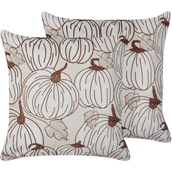 DEKOKISSEN 2er-Set Beige 45/45 cm Gourd