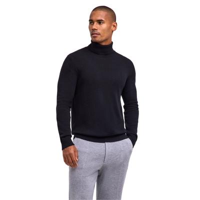 Strickpullover FALKE "Pure Cashmere", Herren, Gr. M, schwarz (3000), Pullover Strickpullover