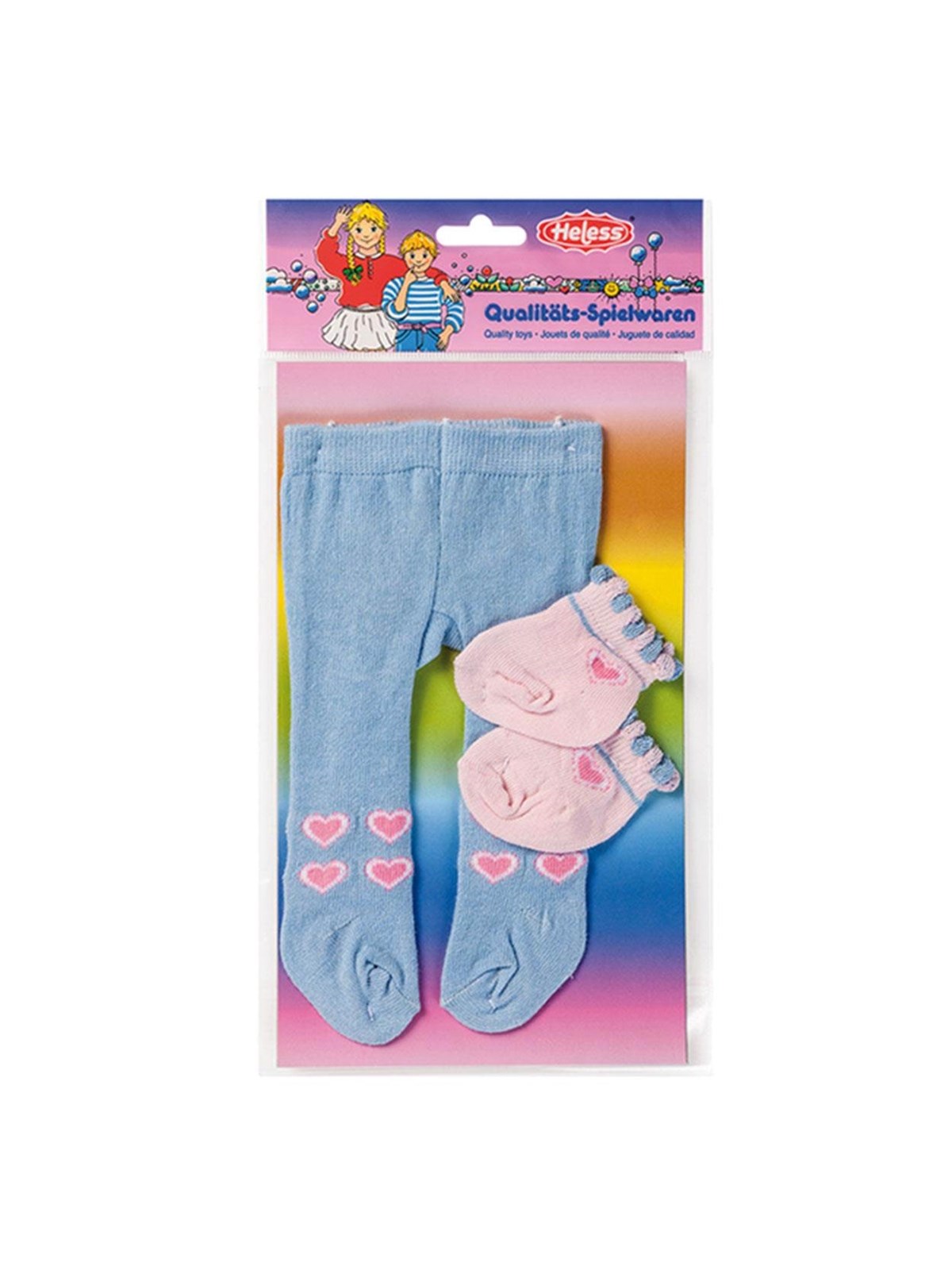 Heless Doll Tights with Socks - Blue 35-46 cm