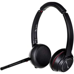 HP Poly Savi 8220 UC Duo (Kabellos, USB-A), Office Headset, Schwarz