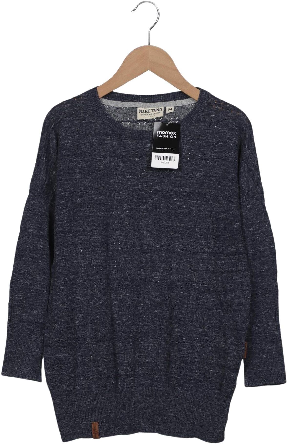 Naketano Damen Pullover, Marineblau, Gr. M, Baumwolle - Second Hand