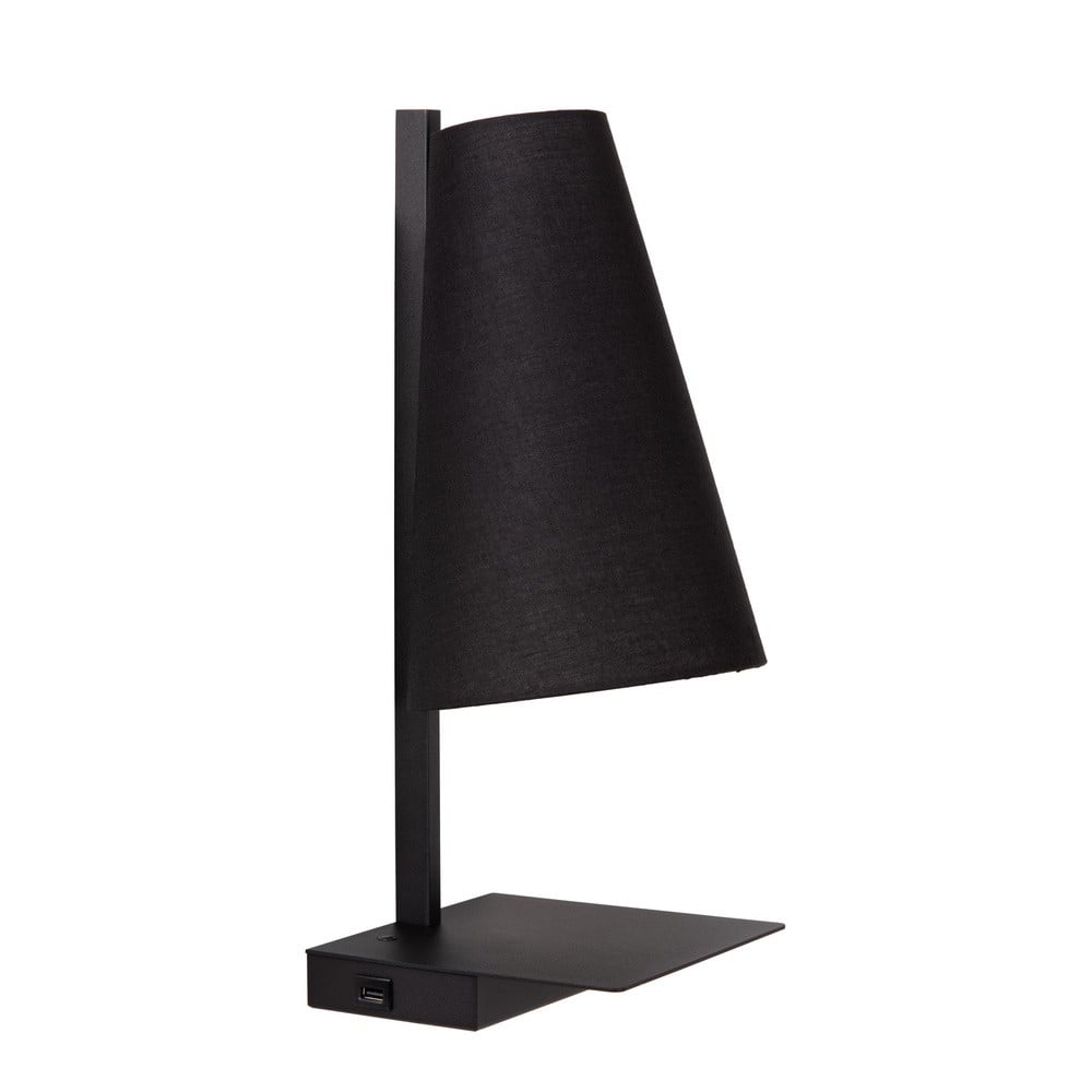 Lucide Gregory design wandlamp zwart met USB-oplaadpunt
