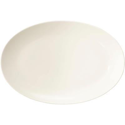 Servierplatte SELTMANN WEIDEN "Savona", weiß (creme), B:21,1cm H:2,9cm L:31,3cm, Porzellan, Servierplatten, Servierplatte, Platte oval