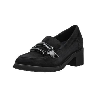 Slipper GABOR "Gabor Slipper Veloursleder", Damen, Gr. 40,5, schwarz, Veloursleder, Schuhe Slipper