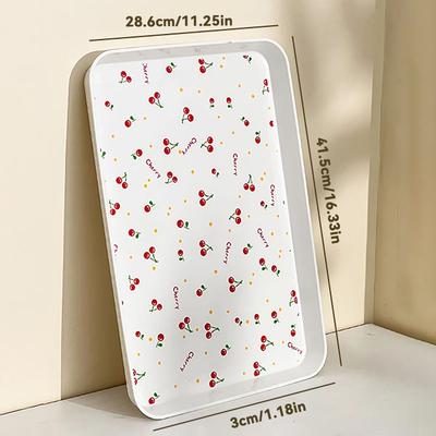 Inspire Essentials Cherry Pattern Multipurpose Serving Tray 5