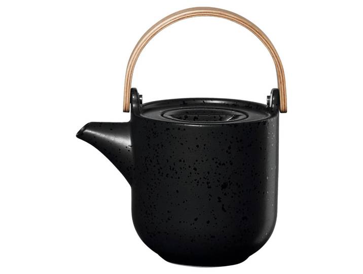 ASA Teekanne, Schwarz, Keramik, 1 l, 14.5 cm, Siebeinsatz, Geschirr, Kannen & Karaffen, Teekannen