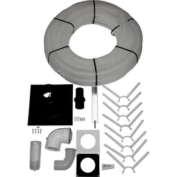 WOLF Anschluss-Set DN80/125 - C93x DN83 flex. im Schacht, Abdeckung Edelstahl.