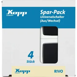 Kopp 581615057 RIVO - Universalschalter (Aus-/Wechselschalter), Farbe: anthrazit (Profi-Pack)