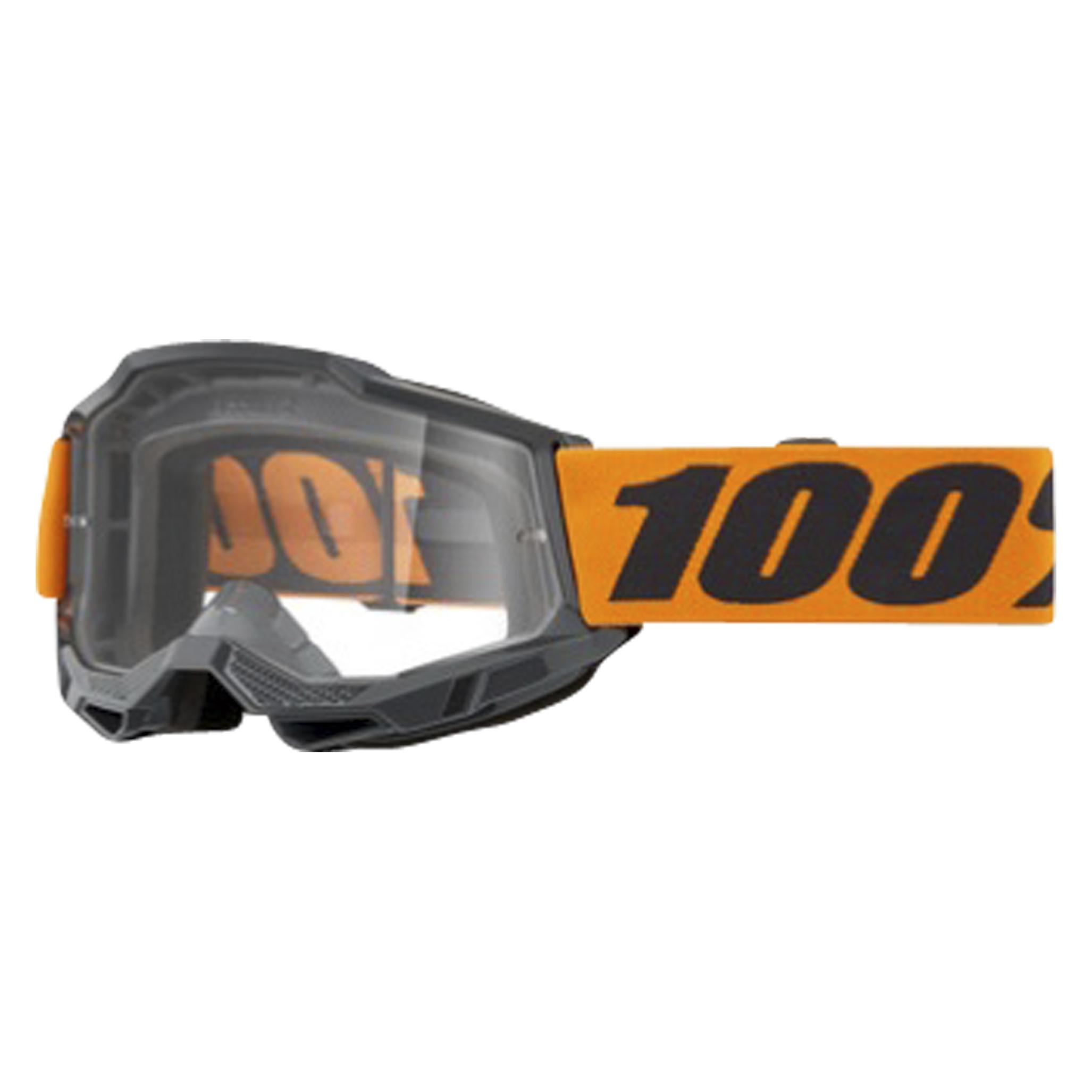 100% STRATA 2 Goggle Neon Orange - Clear Lens (Black Orange, Neon Orange, Orange, Orange black, Clear Lens) (50027-00015)