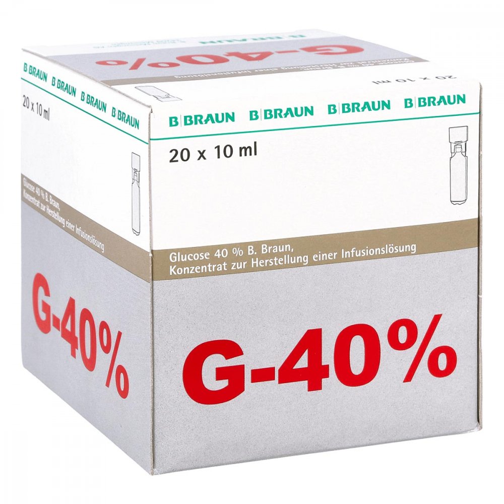 B. Braun Melsungen AG Glucose 40% Braun Mini Plasco connect Infusum -lsg.-k. 03159304