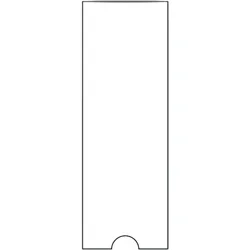 100 Rechtecktaschen, 35 x 102 mm, Schmalseite offen, 100 Stück, PP, transparent