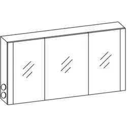 Artiqua LED-Spiegelschrank, Oxid Dunkelgrau quer, 071-SET-5-13-UN-723 071-SET-5-13-UN-723