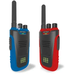 KIDYWOLF - Walkie-Talkies mit Taschenlampe blau/rot