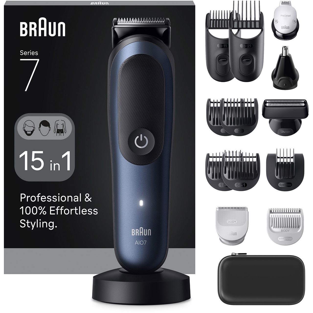 Braun Rasierer 245043 / Series 7 All-in-One AIO7580 Schwarz, Blau